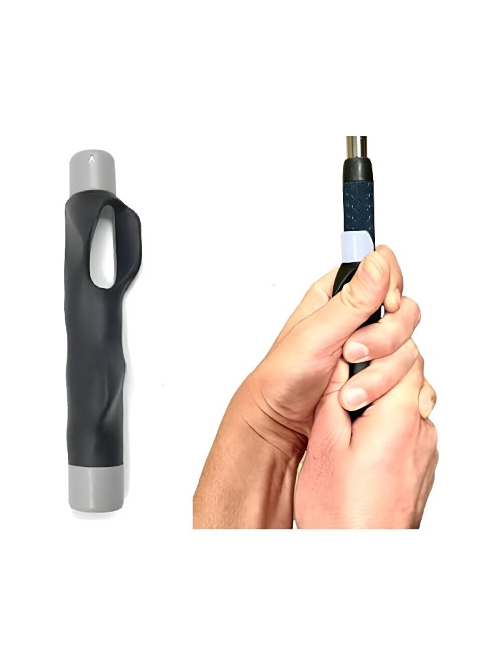 Left or Right Handed Golf Grip Trainer - Golf Swing Aid Club Attachment - F2
